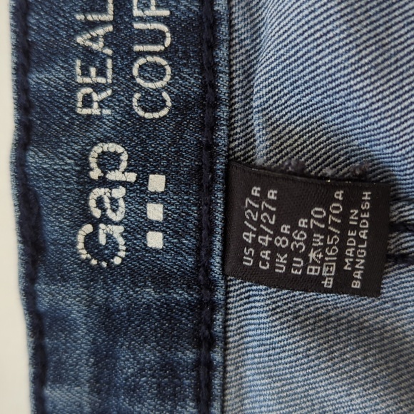 Gap Real Straight Fit Jeans 4 Blue Pockets - Picture 2 of 16